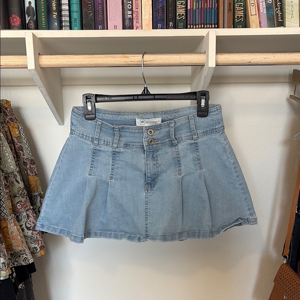 Light Blue Denim Skirt